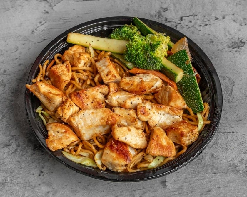Yakisoba Chicken Noodles Bowl.