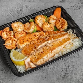 Salmon & Shrimp Combination Plate