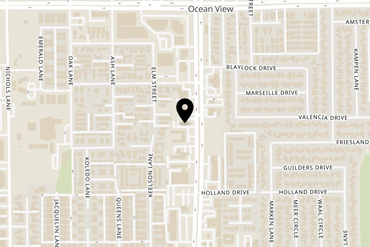 Map showing the location of Habachihana Grill Huntington Beach - Beach Blvd on 17221 Beach Blvd in Huntington Beach