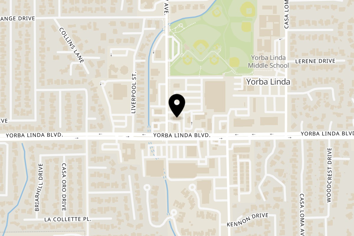 Map showing the location of Habachihana Grill Yorba Linda on 4854 Valley View Ave in Yorba Linda